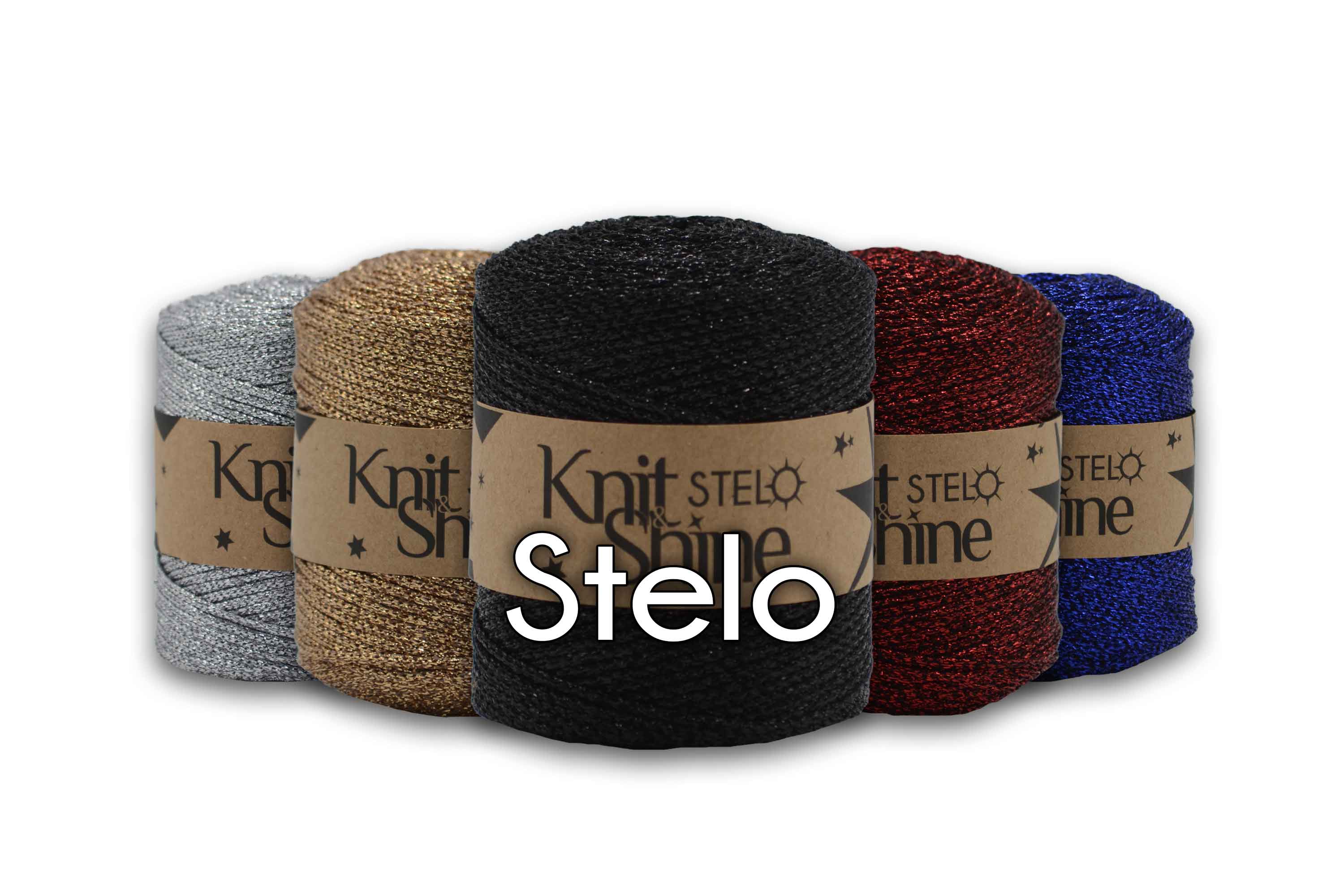 metallic yarns knit and shine knit & shine shiny metal yarns stelo yarns bugeto yarn